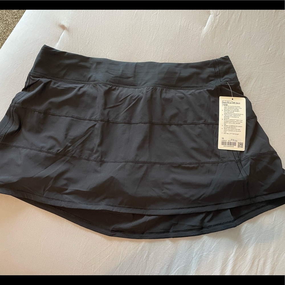 Lululemon Pace Rival Skirt size 16 NWT black
